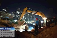健民路香山湖段管道完工，梅溪水廠出廠管工程建設取得階段勝利
